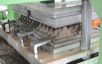 2 Molds Forming Egg Tray Paper Carton Making Machine Computer Control