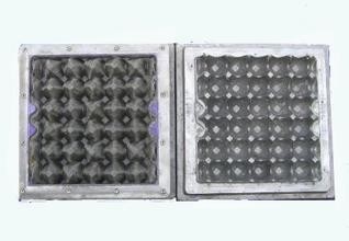 Macchina per la produzione di piccoli vassoi per uova con potenza totale di 45 kW e asciugatrice di metallo