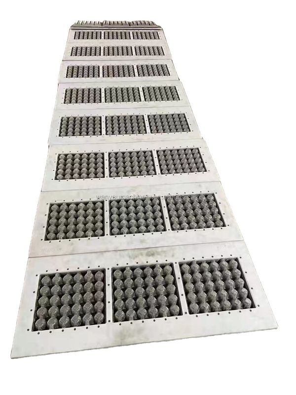 2000pcs/h Linea di produzione automatica rotativa di vassoi per uova che utilizza la polpa di carta riciclata per creare vari tipi di cartoni e vassoi per uova controllati da PLC