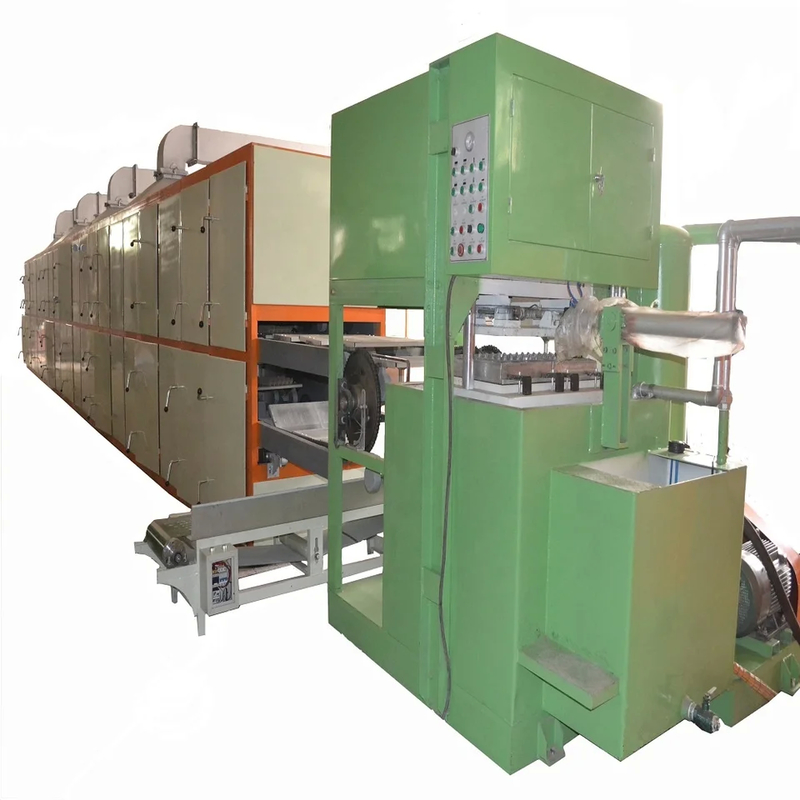 Macchina di stampaggio di pasta di carta ad alte prestazioni per la produzione di vassoi per uova con controllo informatico e basso consumo energetico