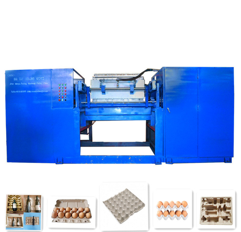 Disegno personalizzato Macchina a vassoio rotativo per uova per stampaggio di pasta di carta di scarto 150-450 kg/h