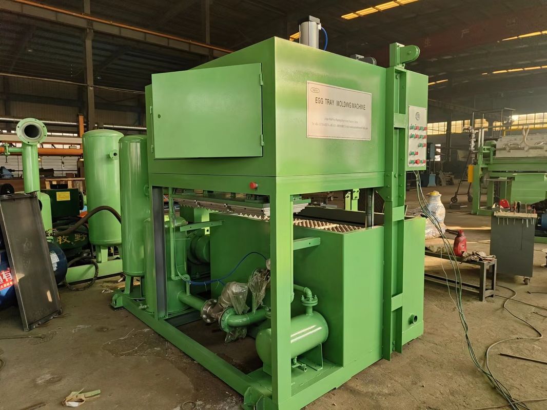 Macchina per vassoi portauova in carta per imballaggio uova a Guangzhou / Attrezzatura per stampaggio della polpa / Linea di produzione vassoi portauova con stampi in alluminio