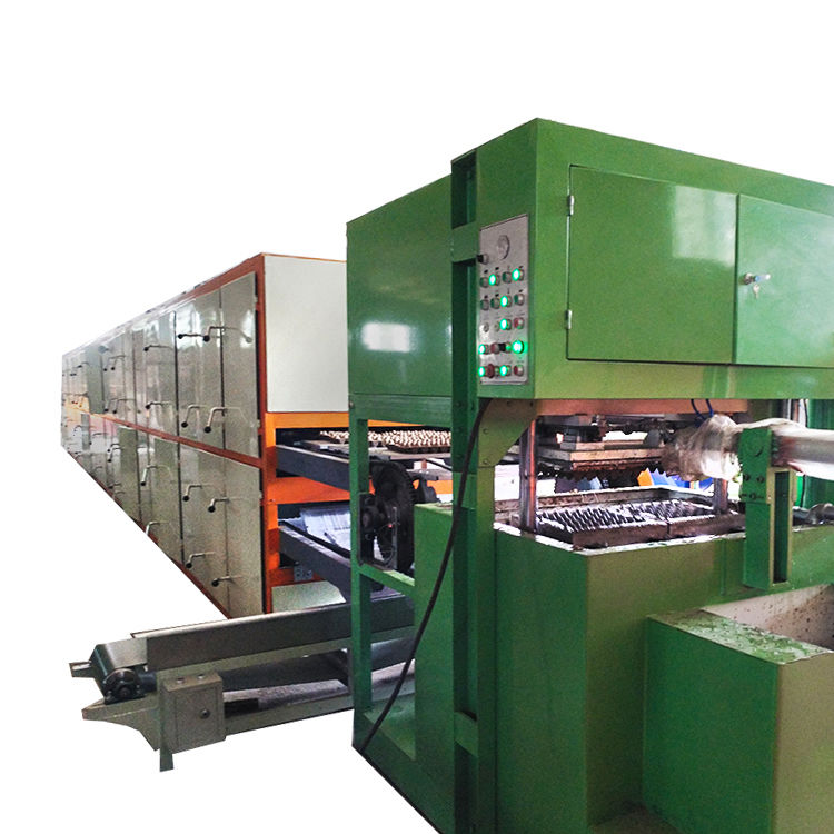Macchina per vassoi per uova di piccole e alte capacità per l' impresa domestica, linea di produzione di vassoi per uova tipo rotativo
