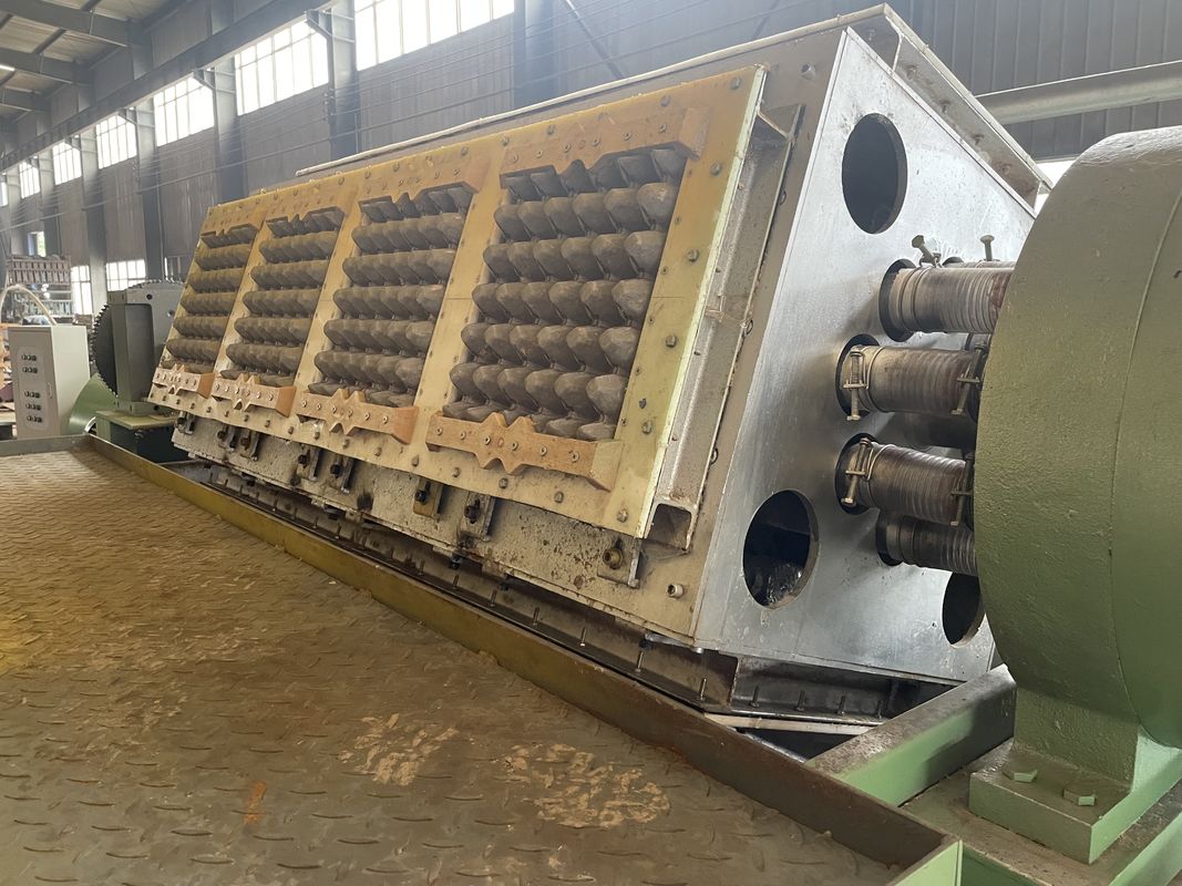 Macchina per la produzione di cartoni per uova in carta colorata verde con basso consumo energetico Linea di produzione vassoi per uova Macchina per vassoi per uova