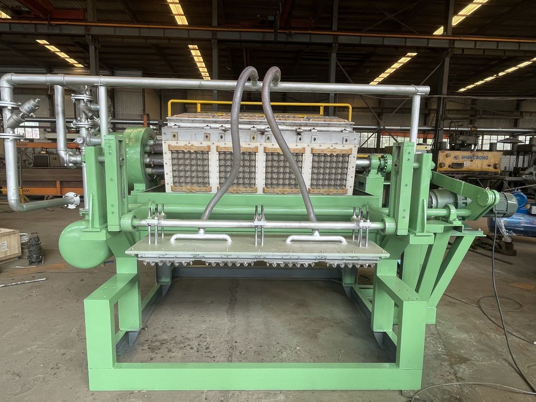 Macchina per la produzione di cartoni per uova in carta colorata verde con basso consumo energetico Linea di produzione vassoi per uova Macchina per vassoi per uova