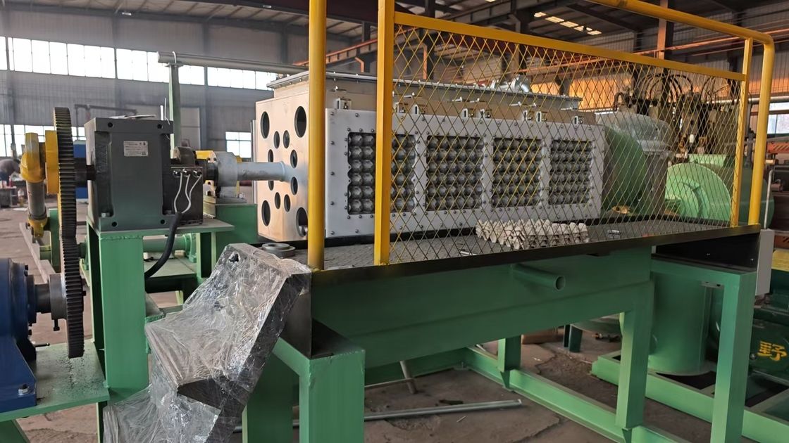 Macchina per stampaggio di polpa di carta con stampi personalizzati, essiccatoio metallico per macchine per vassoi di uova in carta con controllo PLC