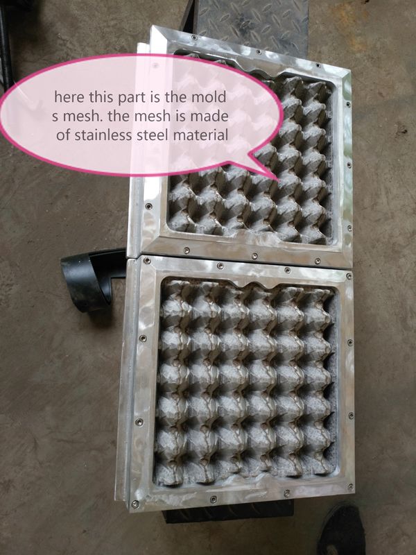 1000pcs/h 1300pcs/h Capacità Macchina di produzione di vassoio per uova in carta Linea di produzione di stampi di formazione in alluminio personalizzati per vassoio per uova / cartone macchina di produzione