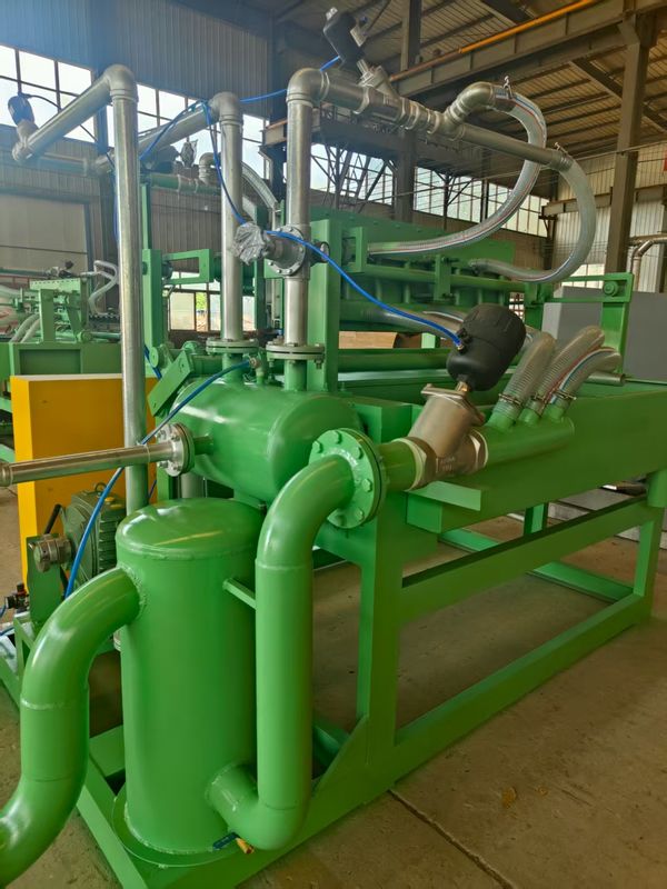 1500 pezzi/ora Macchina per vassoi per uova semiautomatica per piccole imprese / Macchina per la produzione di vassoi per mele Struttura semplice Velocità regolabile Stampi in alluminio Controllata da PLC