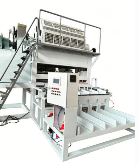 Rotary 5000pcs/h Paper Egg Tray Production Line Machine Con Complete Pulping Forming Drying And Automatic Stacking Systems For Paper Egg Tray Egg Carton Apple Trays making with 5*8 Forming Molds