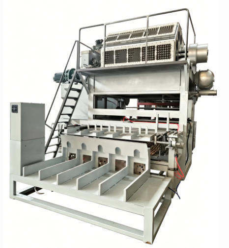 Rotary 5000pcs/h Paper Egg Tray Production Line Machine Con Complete Pulping Forming Drying And Automatic Stacking Systems For Paper Egg Tray Egg Carton Apple Trays making with 5*8 Forming Molds
