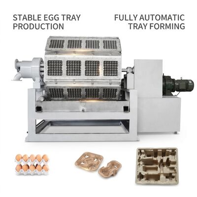 Macchina per la produzione di vassoi per uova con produzione di 10.000 pezzi/h, sistema di impilamento automatico e ingresso di carta riciclata per una produzione efficiente di vassoi per pasta di carta